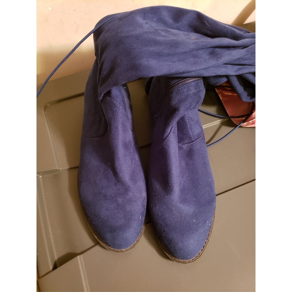 Womens over the knee high royal blue boots